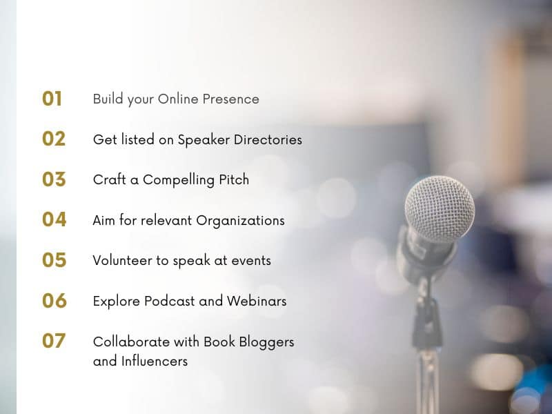 7 ways to consistently land on speaking engagements for Authors